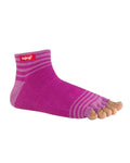 Calcetín con dedos Injinji Micro Orchid, vista lateral